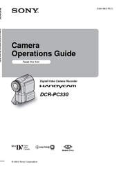 Sony Handycam DCR-PC330E Operation Manual