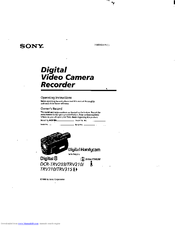 Sony Digital Handycam DCR-TRV315 Operating Instructions Manual