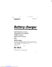 Sony BC V615 Operating Instructions Manual