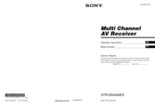 Sony STR-DA5300ES - Multi Channel Av Receiver Operating Instructions Manual