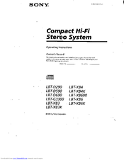 Sony LBT-D590 - Compact Hifi Stereo System Operating Instructions Manual