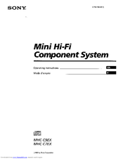 Sony MHC-C7EX Operating Instructions Manual