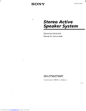 Sony SRS-Z750PC Operating Instructions Manual