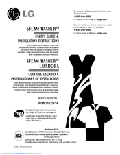 LG STEAM WASHER WM0742H*A User's Manual & Installation Instructions