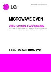 LG LRMM1430SB Owner's Manual & Cooking Manual