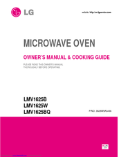 LG LMV1625BQ Owner's Manual & Cooking Manual