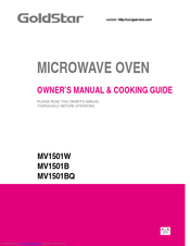 LG MV1501BQ Owner's Manual & Cooking Manual