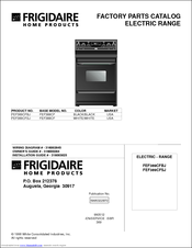 Frigidaire FEF389CFBJ Factory Parts Catalog