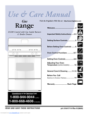 Frigidaire FGF328GB - Gas Range Use & Care Manual