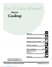Frigidaire GLEC30S9E - 30 in Smoothtop Electric Cooktop Use & Care Manual