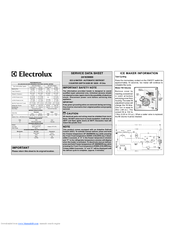 Electrolux GHSC39ETHB - 22.6 cu. Ft Service Data Sheet