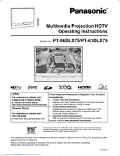Panasonic PT-56DLX25 Operating Instructions Manual