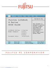 Fujitsu Lifebook E-6541 Bios Manual