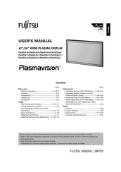 Fujitsu Plasmavision P42VCA22UH User Manual