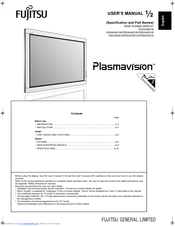 Fujitsu Plasmavision P42HHA51A User Manual