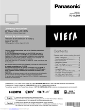 Panasonic VIERA TC-42LD24 Operating Instructions Manual
