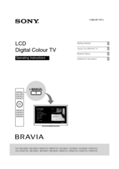 Sony Bravia KDL-65HX925 Operating Instructions Manual