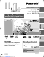 Panasonic SAHT1500 - RECEIVER W/HD&DVD REC Operating Manual