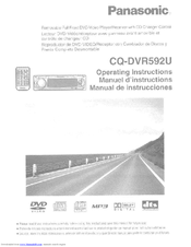 Panasonic CQDVR592U - AUTO RADIO/CD/DVD PL Operating Instructions Manual