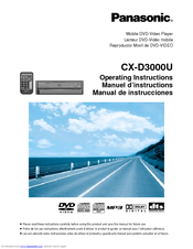 Panasonic CXD3000U - CAR DVD PLAYER Operating Instructions Manual