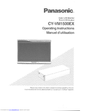 Panasonic CYVM1500EX - CAR COLOR LCD MONITO Operating Instructions Manual