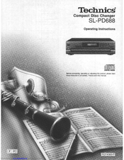 Panasonic SLPD688 - COMPACT DISC CHANGER Operating Manual