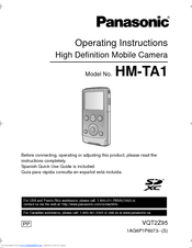 Panasonic HM-TA1H Operating Instructions Manual