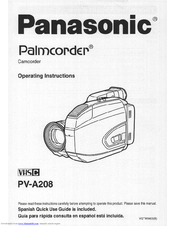 Panasonic PVA208D - VHS-C CAMCORDER Operating Instructions Manual