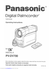 Panasonic Palmcorder PV-DV700 Operating Manual