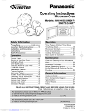 Panasonic NN-SN667 Operating Instructions Manual
