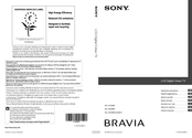 Sony Bravia KDL-46Z5800 Operating Instructions Manual
