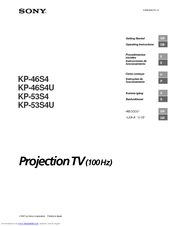 Sony KP-53S4U Operating Instructions