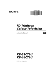 Sony KV-21CT1U Instruction Manual