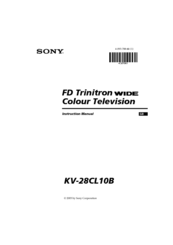 Sony KV-28CL10B Instruction Manual
