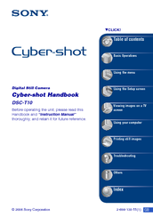 Sony Cyber-shot DSC-T10 Handbook