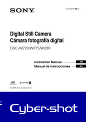 Sony Cyber-shot DSC-W290 Instruction Manual