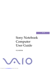 Sony VAIO PCG-N505SN User Manual