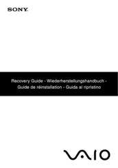 Sony VGC-LA3R Recovery Manual