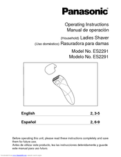 Panasonic ES2291DT Operating Instructions Manual