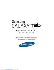 Samsung Galaxy Tab Galaxy Tab 7.0 16GB User Manual