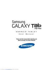 Samsung Galaxy Tab Galaxy Tab 7.0 Plus 32GB User Manual