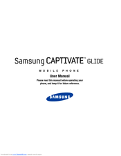 Samsung Captivate Glide SGH-I927 User Manual