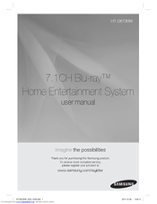Samsung 7.1 CH BLU-RAY HT-D6730W User Manual