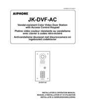 Aiphone JK-DVF-AC Installation & Operation Manual