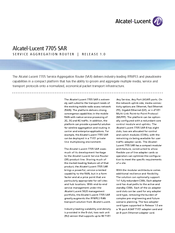 Alcatel-Lucent 7705 SAR Brochure & Specs