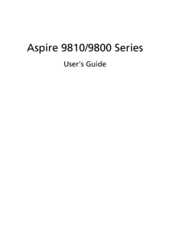 Acer Aspire 9800 Series User Manual