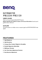 BenQ PB2220-XGA User Manual