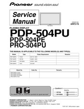 Pioneer PDP-504PE Service Manual
