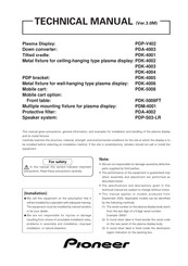 Pioneer PDK-5008 Technical Manual