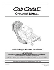 Mtd Cub Cadet 19B70004100 Operator's Manual